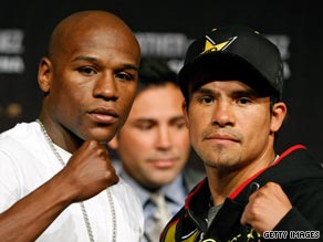 Floyd Mayweather Jr and Juan Manuel Marquez