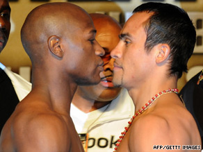 Mayweather is undefeated in 39 bouts, while Marquez has a record of 50 wins from 55 fights.