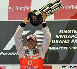 Hamilton cruises to victory at Singapore GP