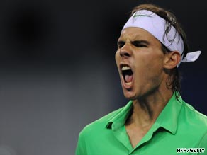 Top seed Nadal showed signs of returning to his best form against James Blake in Shanghai.
