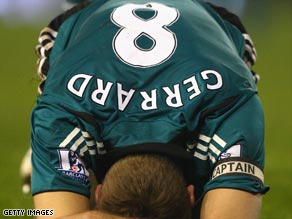 Liverpool captain Steven Gerrard shows his frustration after the 0-0 draw at Stoke.