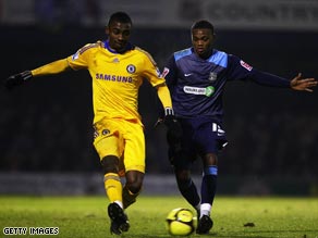 Salomon Kalou (left) scored one of the goal as Chelsea eventually reached the FA Cup fourth round.