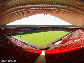 Darlington Arena, home of English club side Darlington F.C., where a stand will be closed to cut costs.
