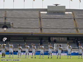 Mexican league games are currently being played behind closed doors because of the swine flu virus.