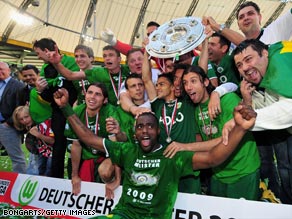 Wolfsburg were the surprise champions in Germany, after only 12 years in the top division.