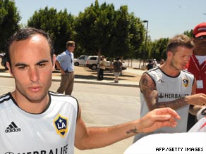 Donovan (right) and Beckham (left) were at the center of a war of words but are expected to play together.