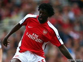 Emmanuel Adebayor spent three and a half years at Arsenal after joining from French club Monaco.