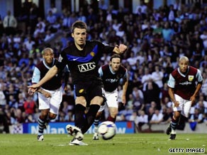Michael Carrick misses his first-half penalty as Manchester United slumped to a stunning defeat at Burnley.