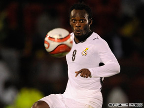 Essien scored one of the goals that put Ghana into their second successive World Cup finals.