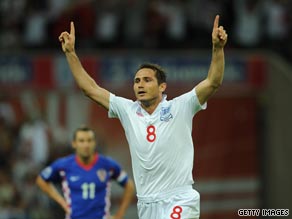 England midfielder Frank Lampard