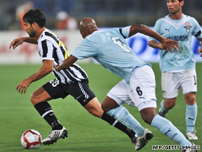 Juventus saw star midfielder Diego, left, taken off before halftime with an injury.