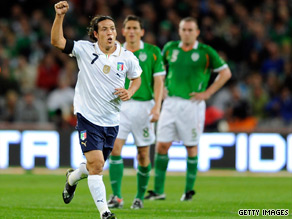 Mauro Camoranesi brought Italy level in Dublin with his header in the first half.