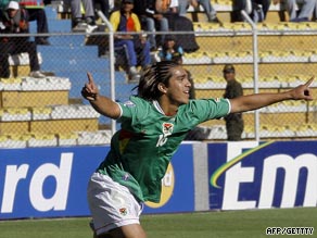 Marcelo Martins celebrates his brilliant goal from a 30th minute free kick.