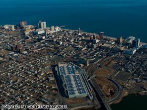 The 13,321 photovoltaic panels will produce about one-fourth of the convention center's energy, consultants say.