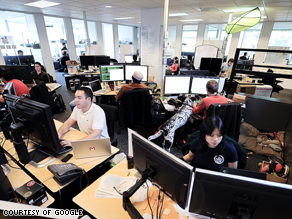 At Google's Gmail Labs work area, employees' e-mail ideas are made into reality.