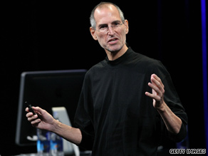 Apple CEO Steve Jobs hosted the company's music-themed event in San Francisco Wednesday.