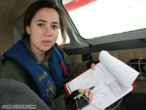 Jessica Taylor calls in right whale sightings to prevent the rare whales from being hit by ships.