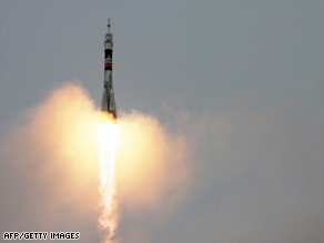 A mysterious flash in the sky Sunday night may have been debris from the Soyuz spacecraft's booster.