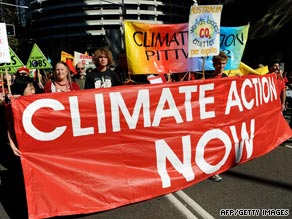 Protesters march through Sydney, Australia on June 13 to urge more government action on climate change.
