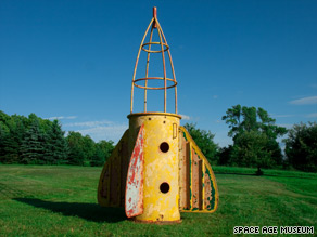 This Coney Island playground climbing frame is one of the larger items clogging the Kleeman family's barn.