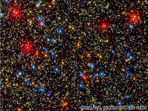 Globular star cluster Omega Centauri has almost 10 million stars. This image shows only a fraction of them.