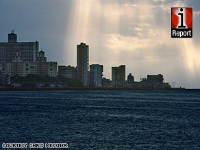 A photograph of Havana at dusk taken by photographer Chris Messner on his second trip to Cuba in April 2008.