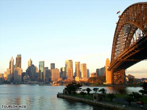 There's no mistaking the city of Sydney -- fine weather means you may struggle to see a cloud in the sky.
