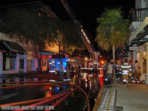 A fire broke out late Sunday night on Duval Street in Key West.