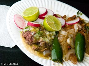El Chato's tacos are tiny but pack in lots of flavor.