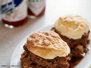 A classic meat biscuit at Mother's
