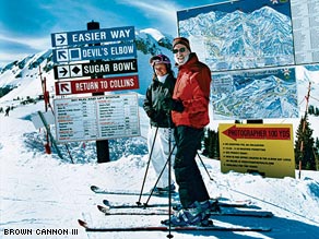 Didi and Jeff Linburn on the slopes