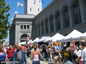 The Ferry Plaza Farmers Market is held on Tuesdays and Saturdays.
