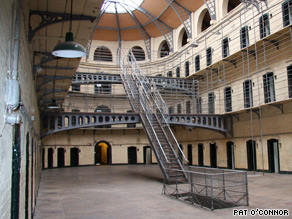 The central courtyard of the Kilmainham Jail is a shrine for today's Irish patriots.