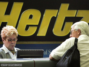 Hertz lost $73 million in the fourth quarter of 2008.