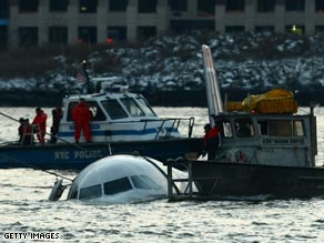 The plane entered the water Thursday afternoon following a failed takeoff, the FAA says.