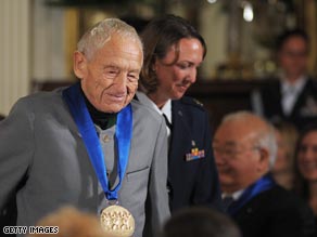 Andrew Wyeth received the National Medal of Arts from President Bush in November 2007.