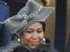 Aretha Franklin says cold weather affected her voice during her performance at the inauguration on Tuesday.