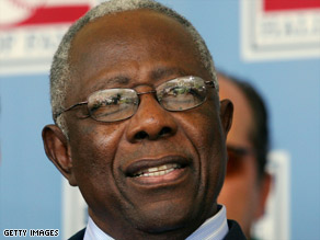 Hank Aaron said his message to young people is: "Don't get discouraged."