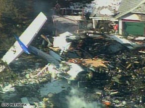 Only a few pieces of the Continental Connection Dash 8 turboprop were recognizable after the crash.