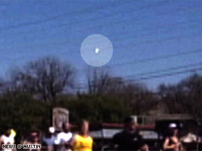 Video captured in Austin, Texas, shows a meteor-like object in the sky Sunday morning.