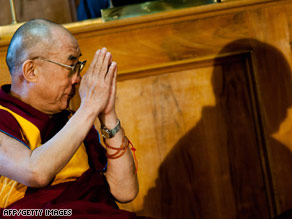 Tibet's spiritual leader, the Dalai Lama, was made honorary citizen of the city of Rome, Italy, on February 9.