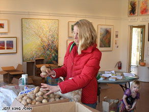 A California community center says it's seeing more working professionals visit its food bank.