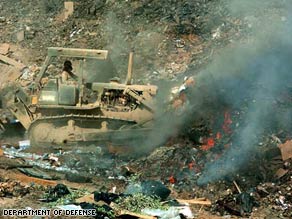 Studies of the smoke from the burn pits suggests it contains dioxin and other toxins.