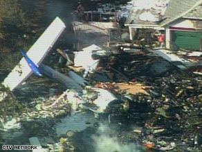 iReporter Anthony Dominguez took this picture at the crash site on the night of the tragedy.