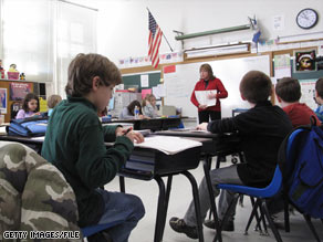 Jean Bonner teaches fourth-graders last month at Middleburg Elementary in suburban Washington.