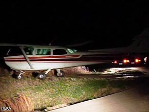 The Cessna 172 aircraft ended up on a road in southern Missouri after a 783-mile journey from Canada.