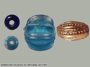 Of the 70,000 beads found over the decades, a few were in the walls of a church that had fallen.