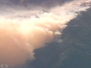 A wildfire in the Santa Barbara, California, area has forced some homeowners to evacuate.