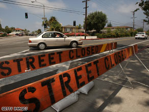 Residents return Saturday to neighborhoods evacauted because of a California wildfire.