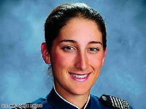 First Lt. Roslyn L. Schulte, 25, graduated from the Air Force Academy in 2006.